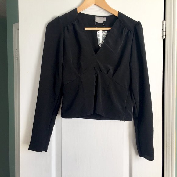 ASOS 40s Style Plunge Blouse - Picture 4 of 11